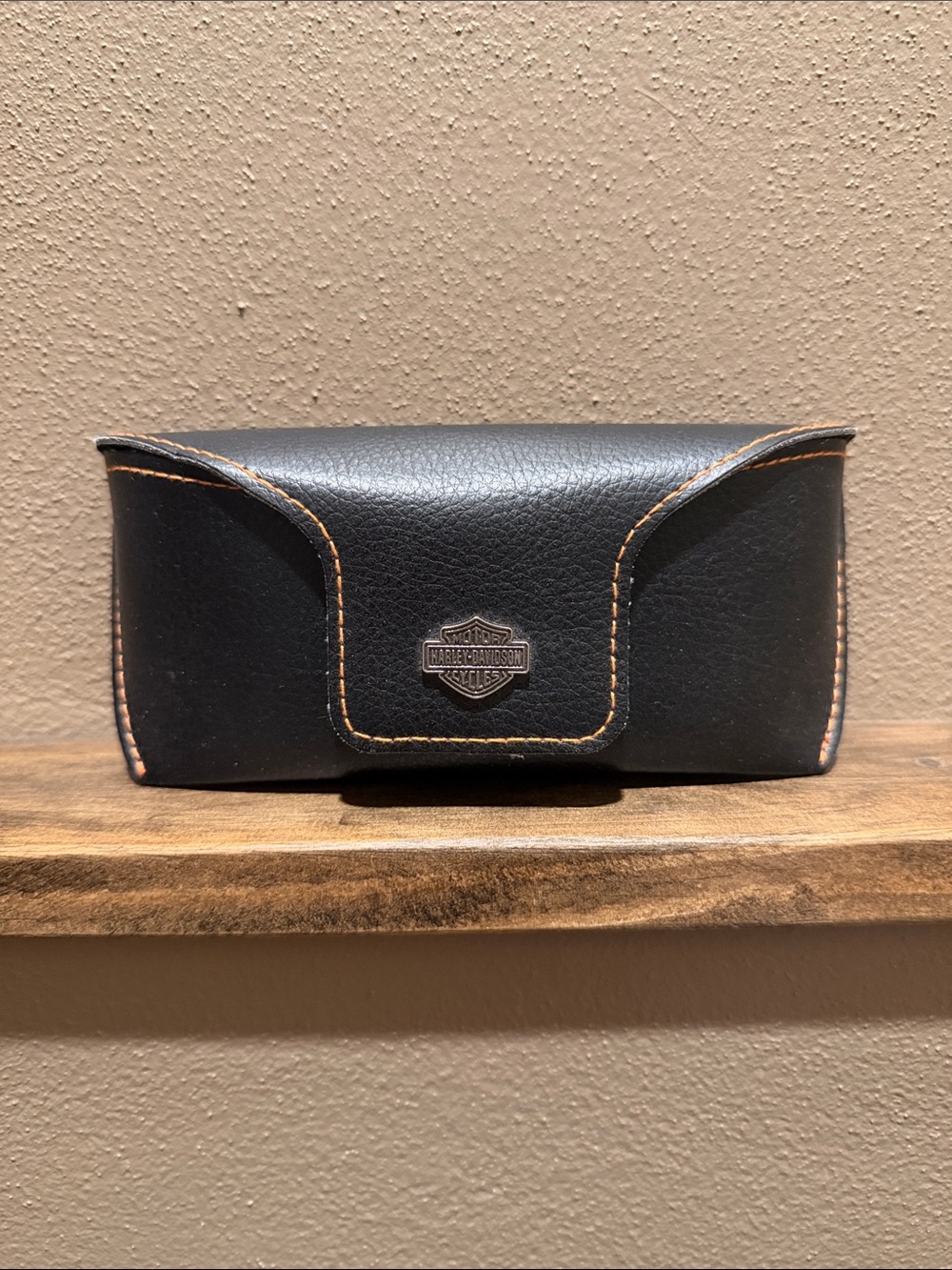 Harley-Davidson Black Leather Sunglasses Case